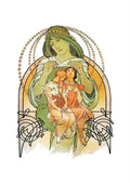 Alphonse Mucha 2 131 art nouveau Vintage Illustration A4 Photo Print