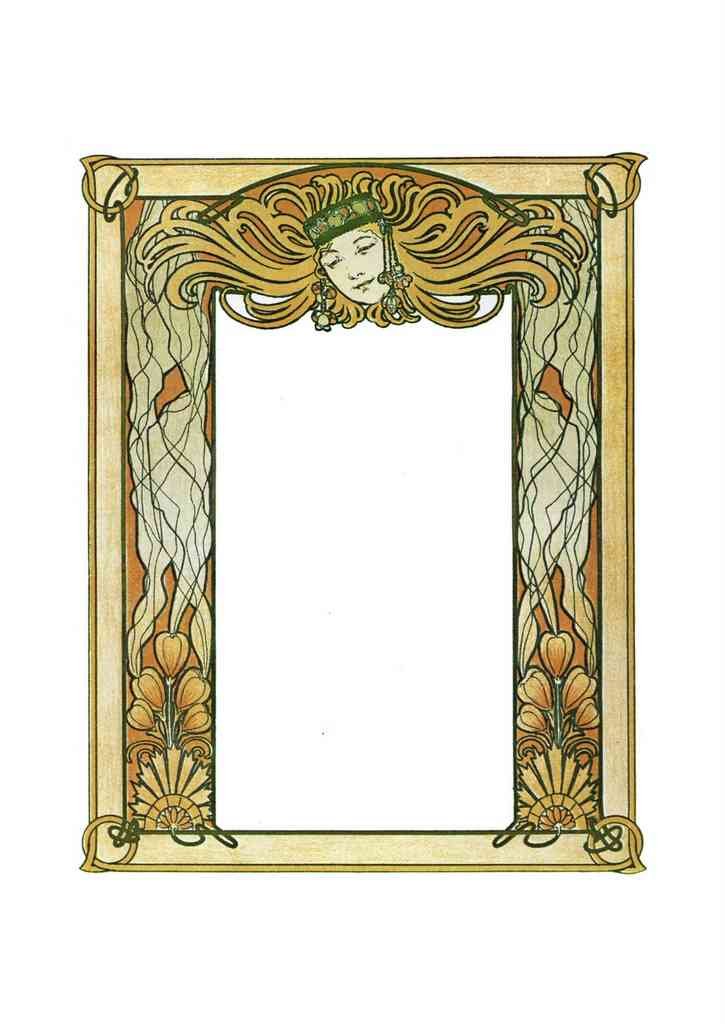 Alphonse Mucha 2 135 art nouveau Vintage Illustration A4 Photo Print