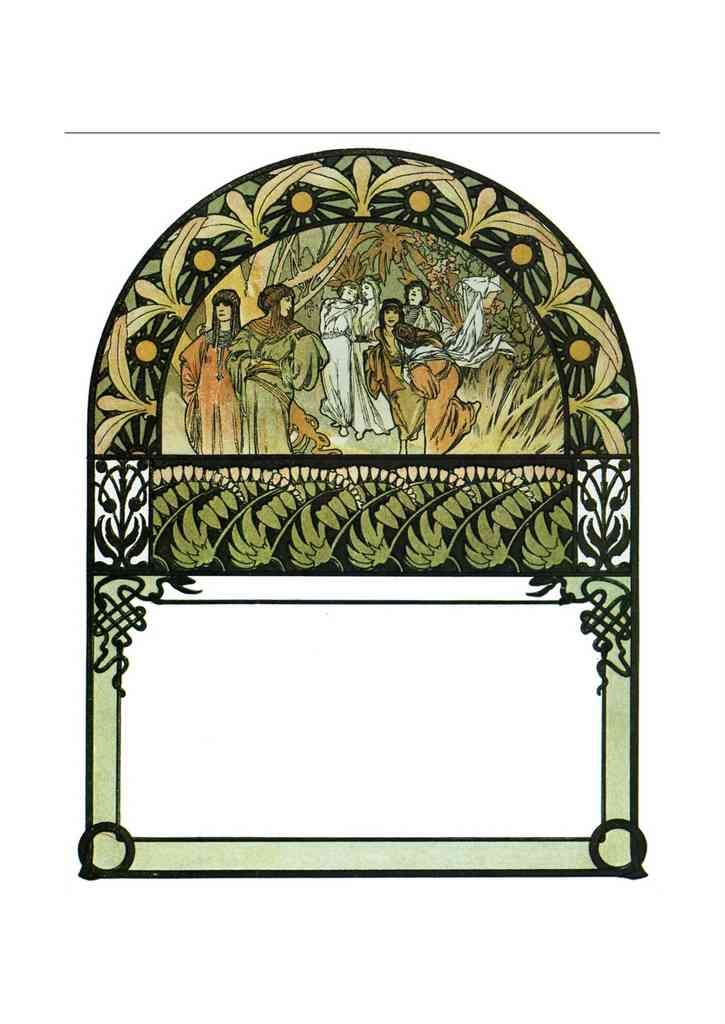 Alphonse Mucha 2 137 art nouveau Vintage Illustration A4 Photo Print