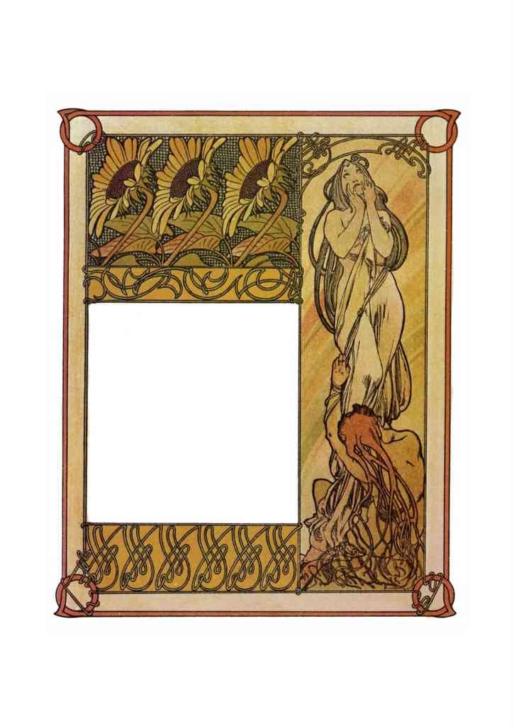 Alphonse Mucha 2 143 art nouveau Vintage Illustration A4 Photo Print