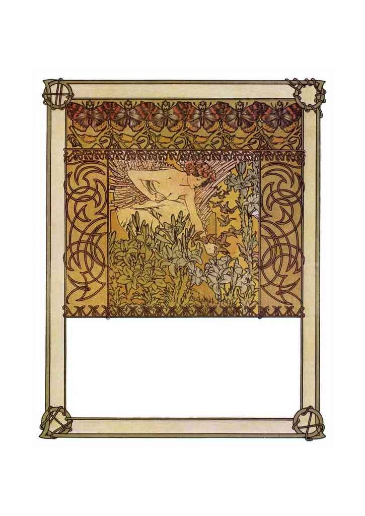 Alphonse Mucha 2 148 art nouveau Vintage Illustration A4 Photo Print