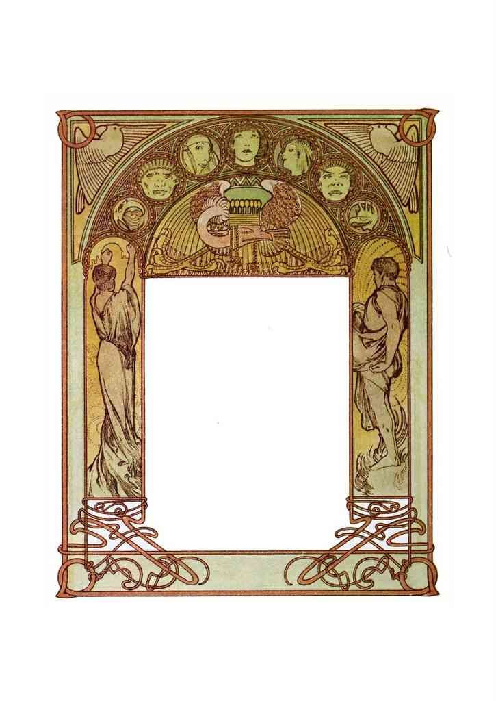 Alphonse Mucha 2 153 art nouveau Vintage Illustration A4 Photo Print