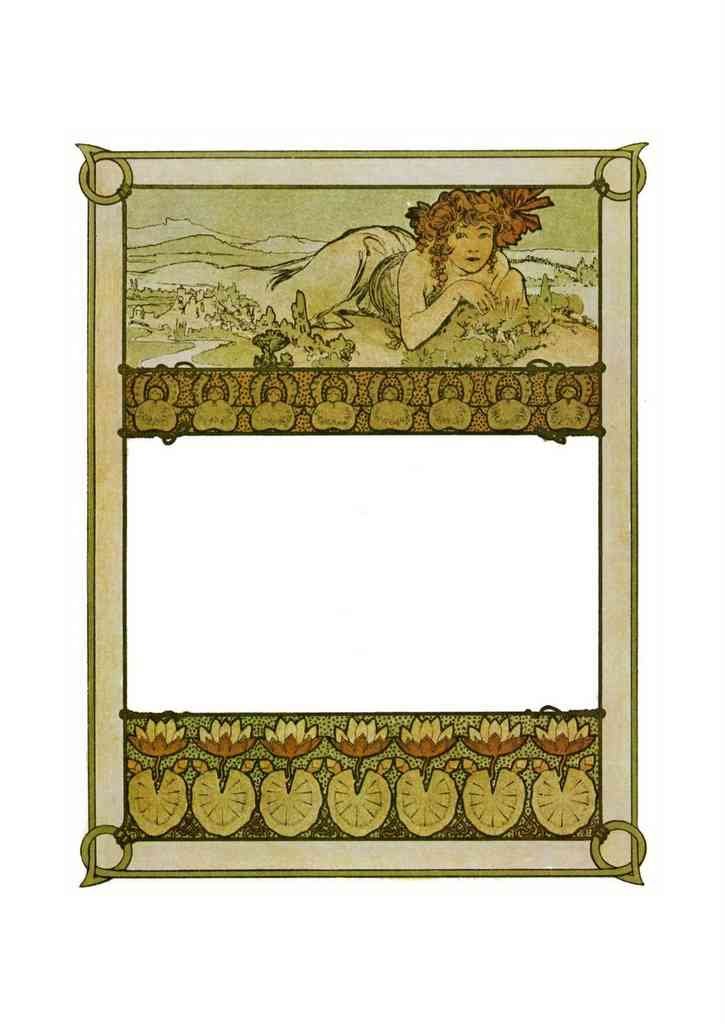 Alphonse Mucha 2 156 art nouveau Vintage Illustration A4 Photo Print