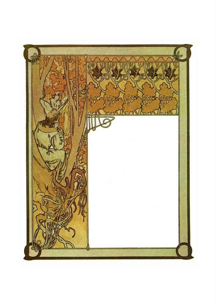 Alphonse Mucha 2 166 art nouveau Vintage Illustration A4 Photo Print
