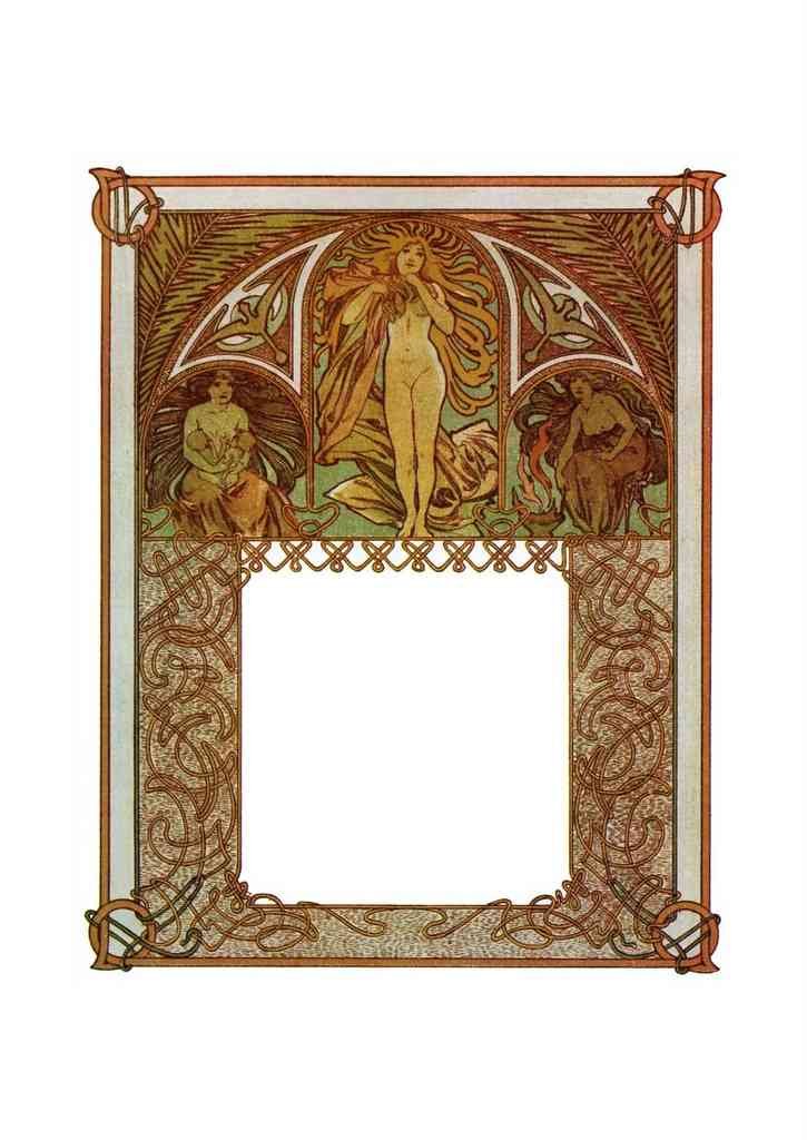 Alphonse Mucha 2 169 art nouveau Vintage Illustration A4 Photo Print