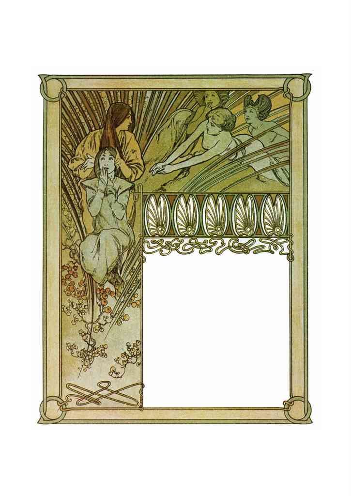 Alphonse Mucha 2 170 art nouveau Vintage Illustration A4 Photo Print