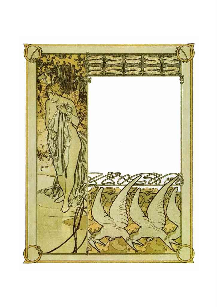 Alphonse Mucha 2 171 art nouveau Vintage Illustration A4 Photo Print