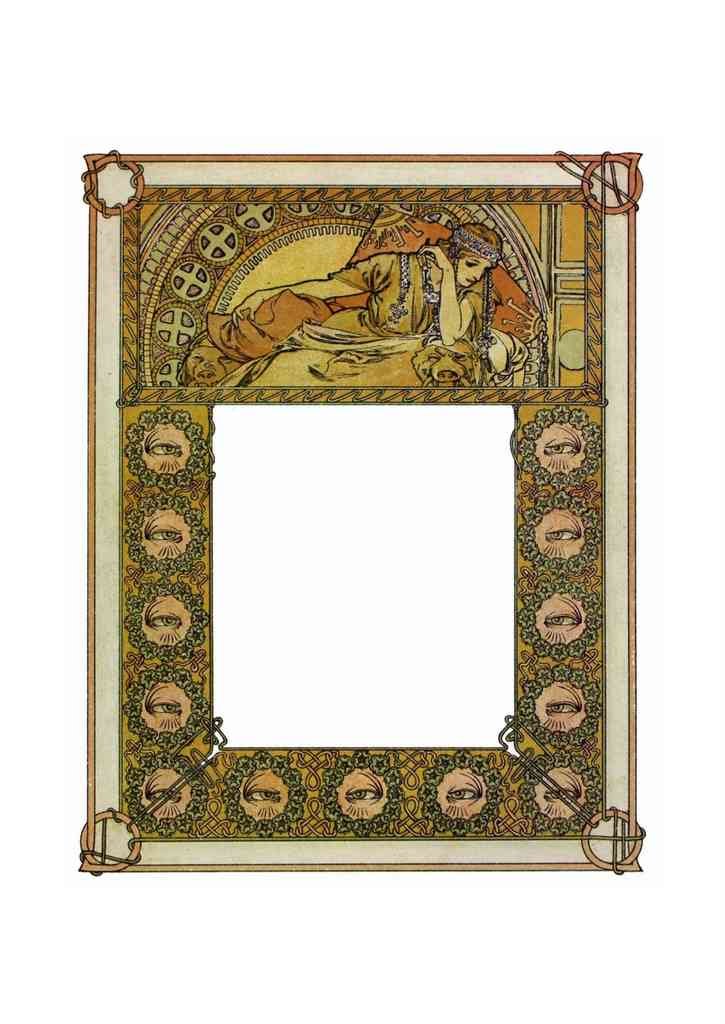 Alphonse Mucha 2 174 art nouveau Vintage Illustration A4 Photo Print