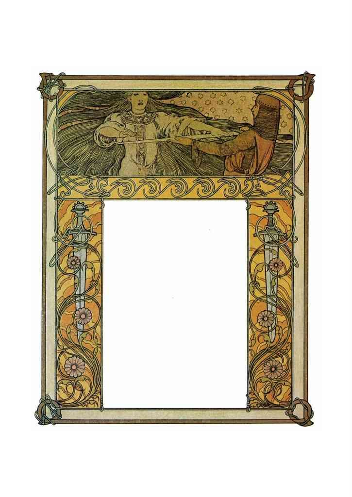 Alphonse Mucha 2 176 art nouveau Vintage Illustration A4 Photo Print