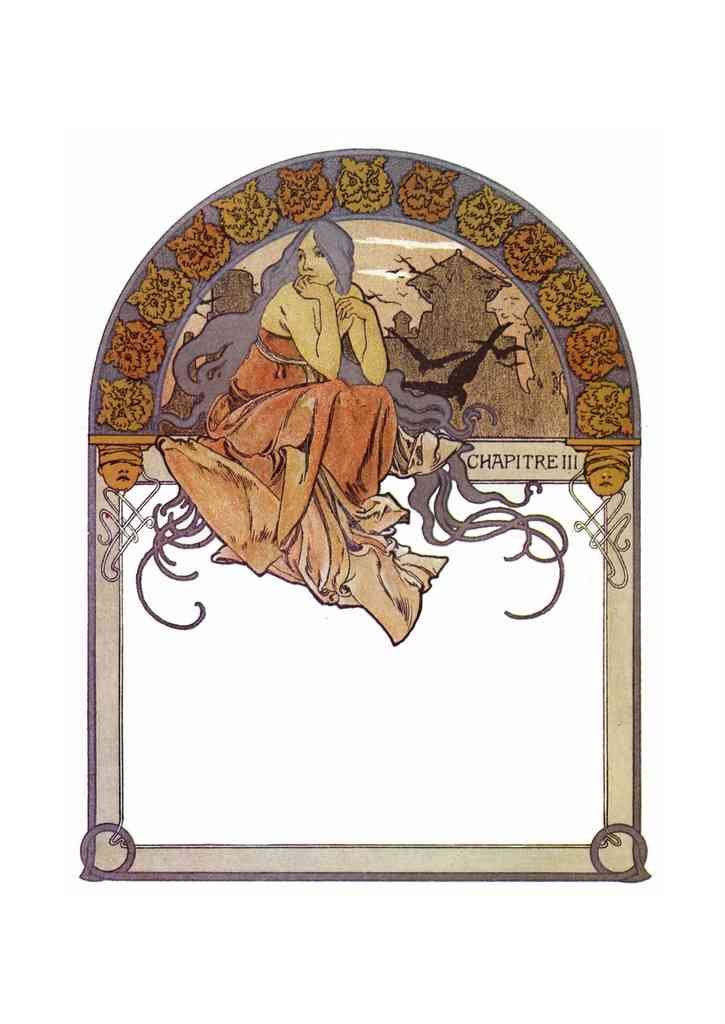 Alphonse Mucha 2 179 art nouveau Vintage Illustration A4 Photo Print