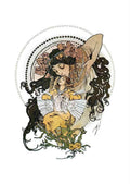 Alphonse Mucha 2 181 art nouveau Vintage Illustration A4 Photo Print