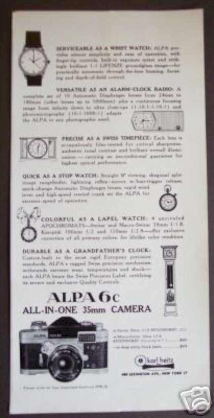 Alpina Camera Vintage Retro Advert Ads A4 Photo Print