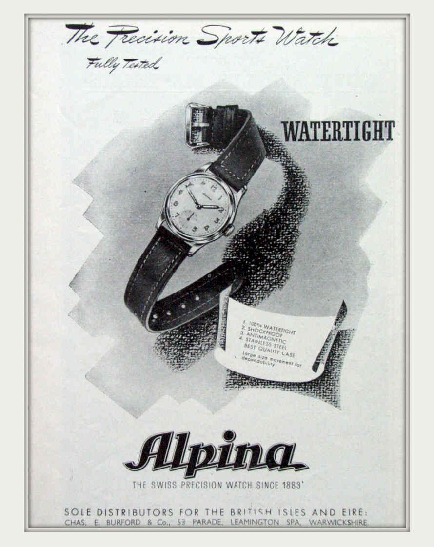 Alpina Watch Precision Vintage Retro Advert Poster A4 Photo Print