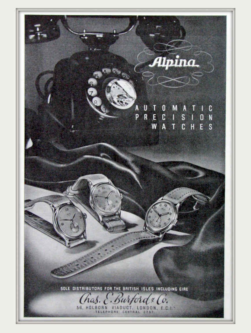 Alpina Watches Precision Vintage Retro Advert Poster A4 Photo Print