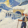Alpine Ski Train Vintage Retro Advert Poster A4 Photo Print