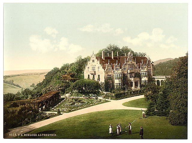 Altenstein Castle Thuringia Vintage A4 Photo Print