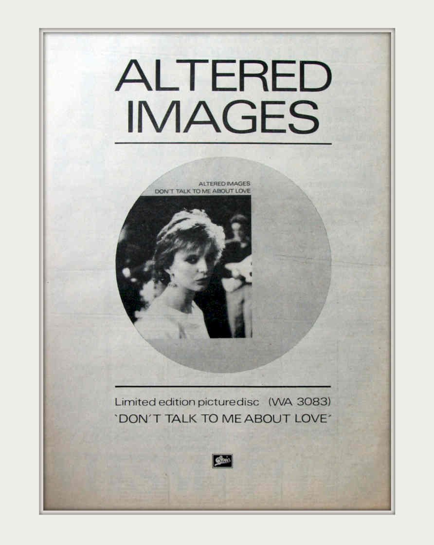 Altered Images Disc Vintage Retro Advert Poster A4 Photo Print