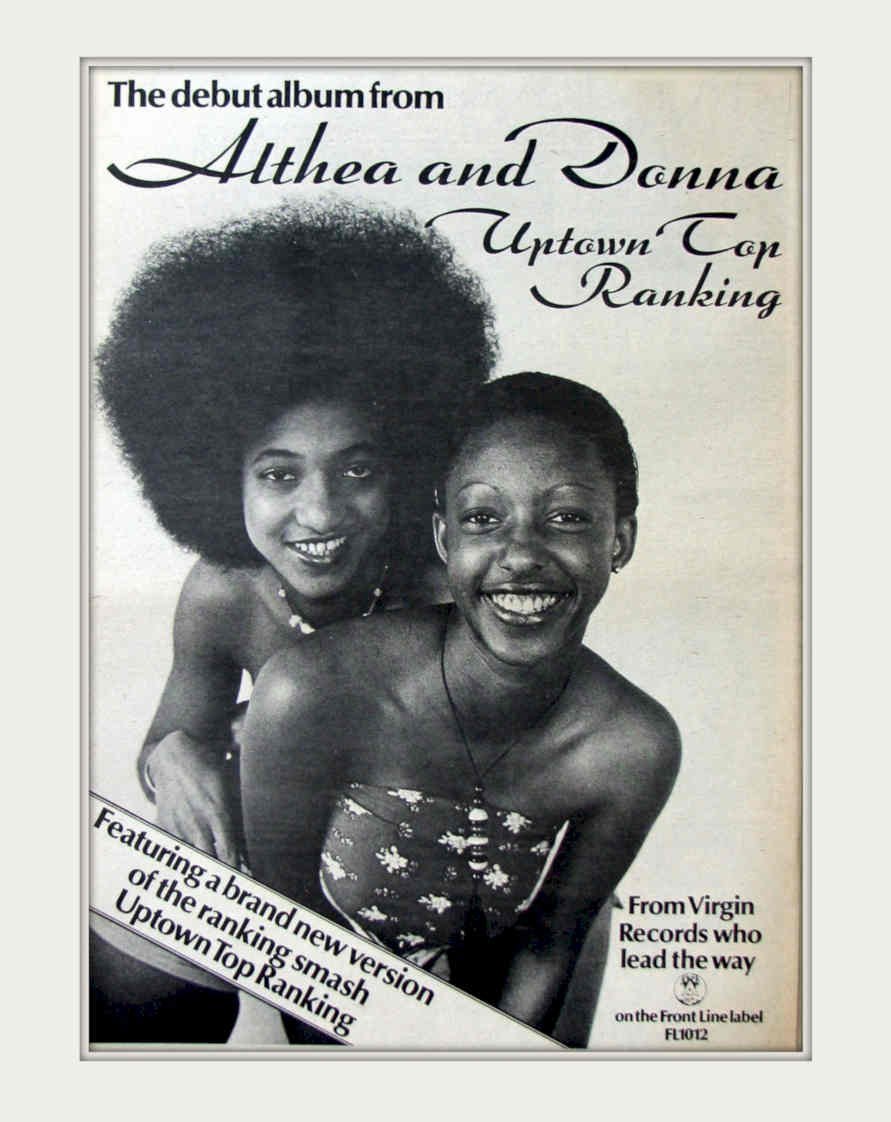 Althea Donna Ranking Vintage Retro Advert Poster A4 Photo Print