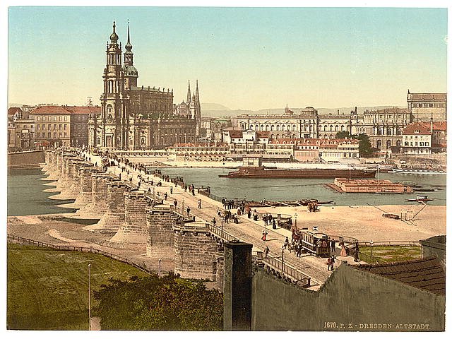 Altstadt I Dresden Saxony Vintage A4 Photo Print