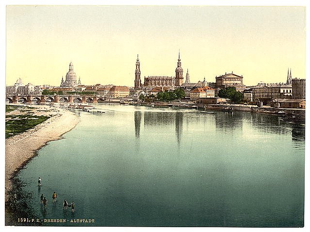Altstadt II Dresden Saxony Vintage A4 Photo Print