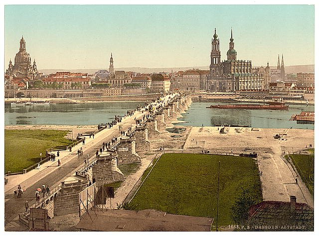 Altstadt III Dresden Saxony Vintage A4 Photo Print