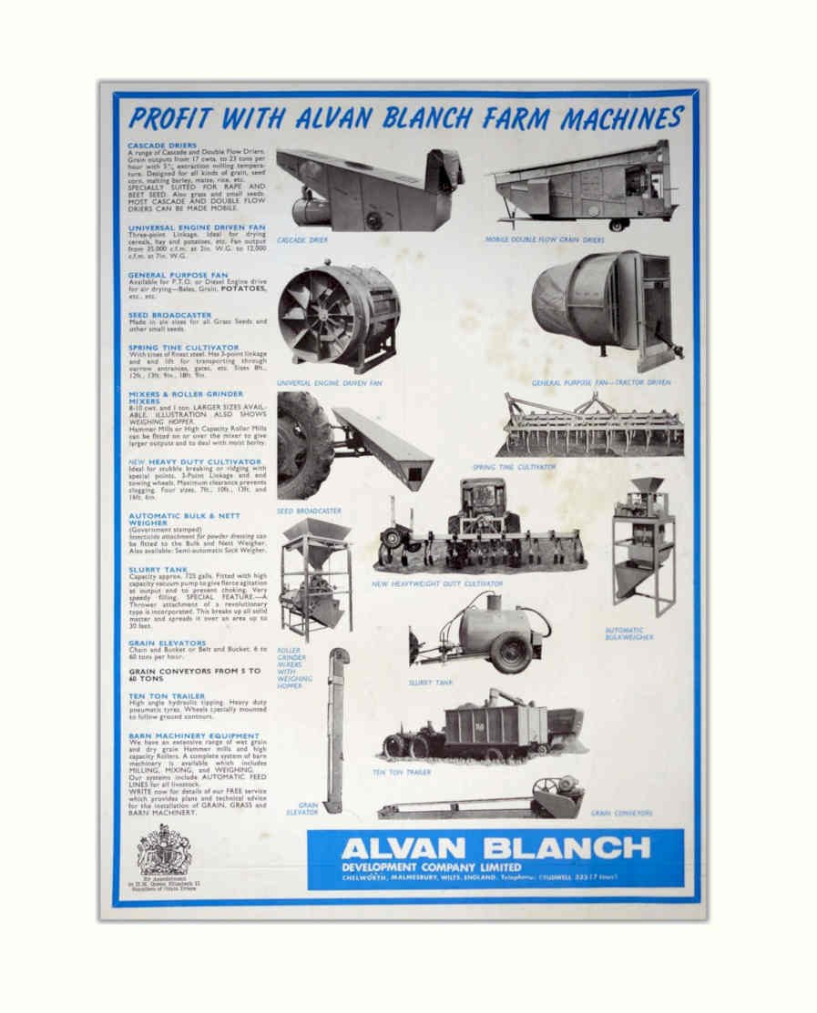 Alvan Blanch Machines Vintage Retro Advert Poster A4 Photo Print