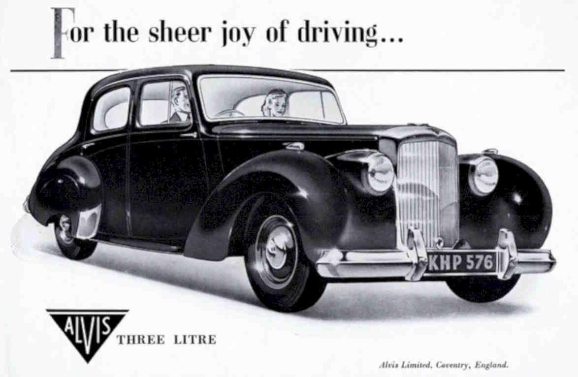 Alvis Three Litre Vintage Retro Advert Poster A4 Photo Print