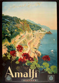 Amalfi Coast Italia Vintage Retro Advert Poster A4 Photo Print