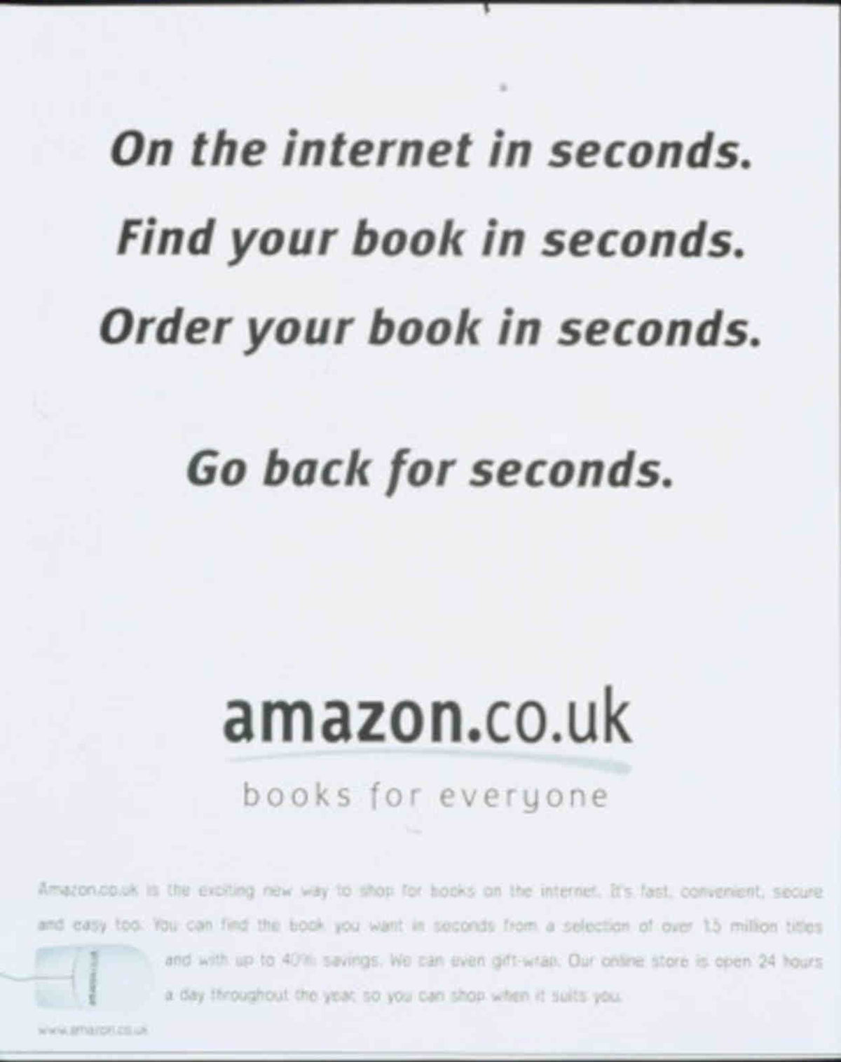 Amazon Books Online Vintage Retro Advert Poster A4 Photo Print
