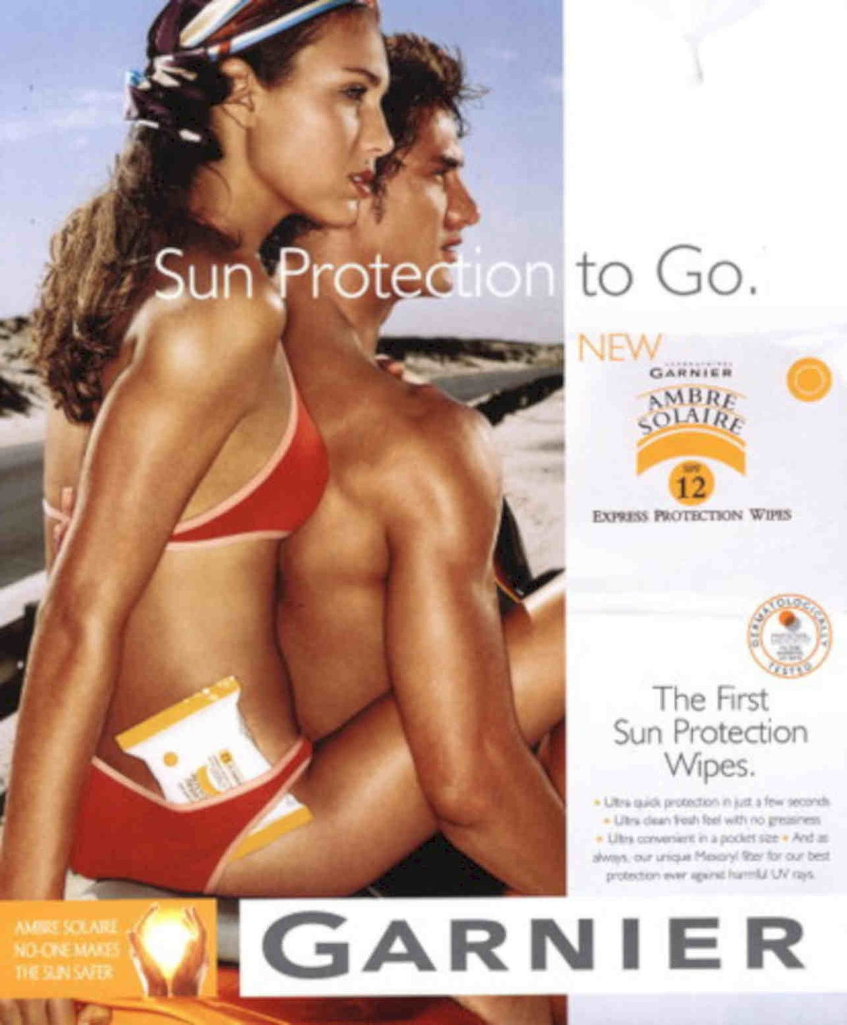 Ambre Solaire Wipes Vintage Retro Advert Poster A4 Photo Print