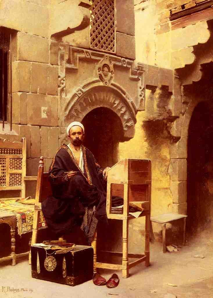 Ambros Raphael von An Egyptian Scribe Art A4 Photo Print