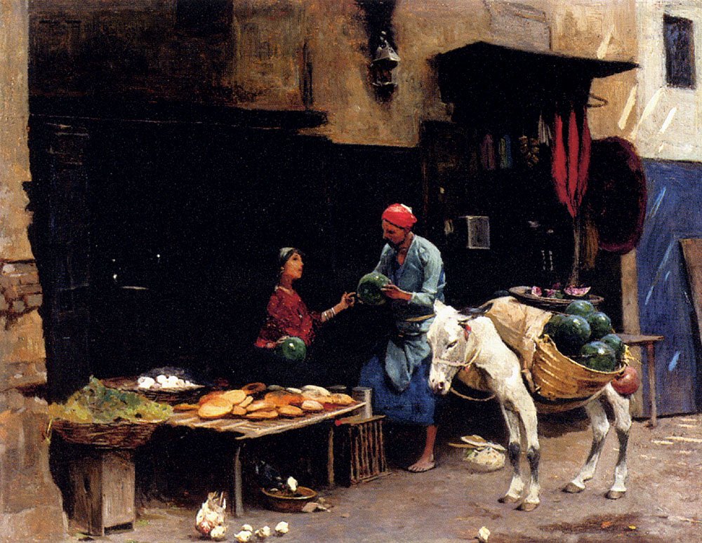 Ambros Raphael von The Watermelon Seller Art A4 Photo Print UK