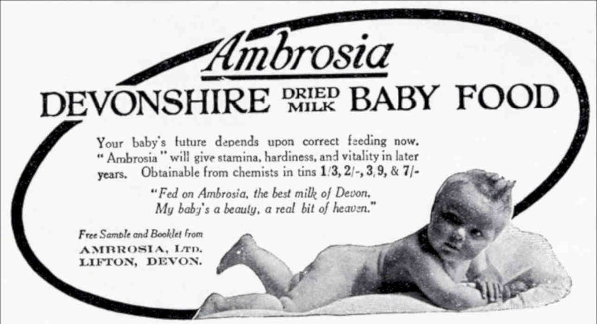 Ambrosia Devonshire Baby Vintage Retro Advert Poster A4 Photo Print