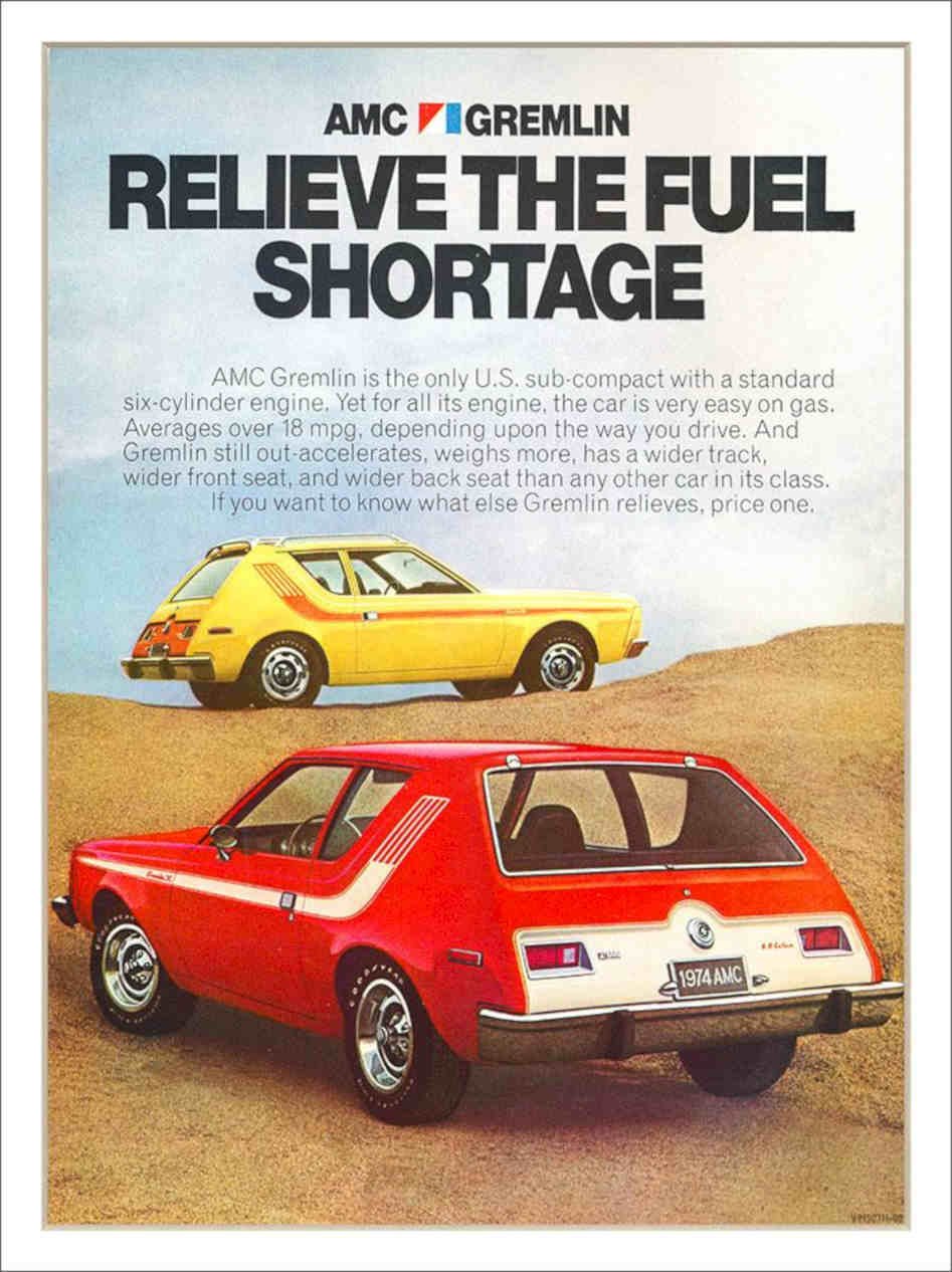 Amc Gremlin Car Advert Vintage Retro Advert Poster A4 Photo Print