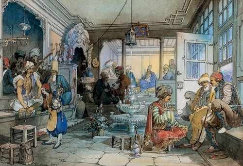 Amedeo Preziosi A Cafe In Istanbul A4 Photo Print