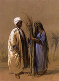 Amedeo Preziosi An Egyptian Man And His Wife A4 Photo Print