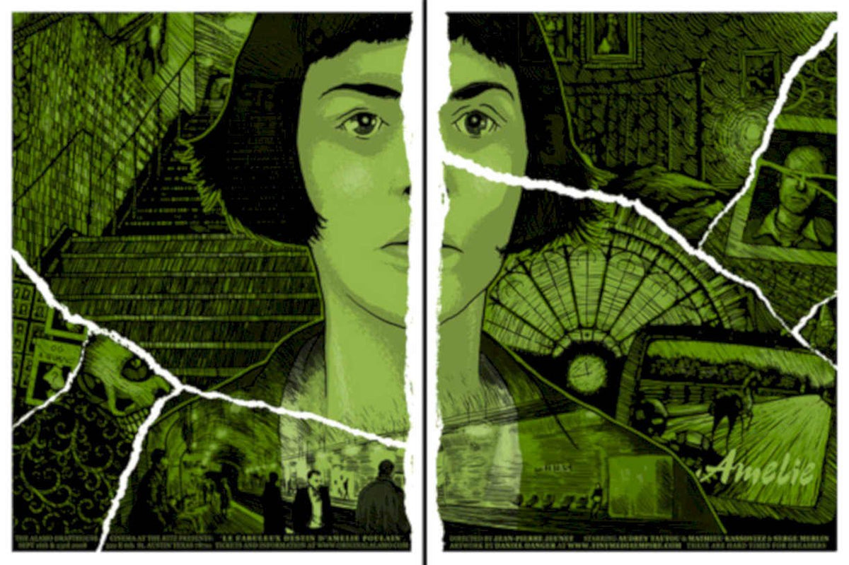 Amelie Office Clock Vintage Retro Advert Poster A4 Photo Print
