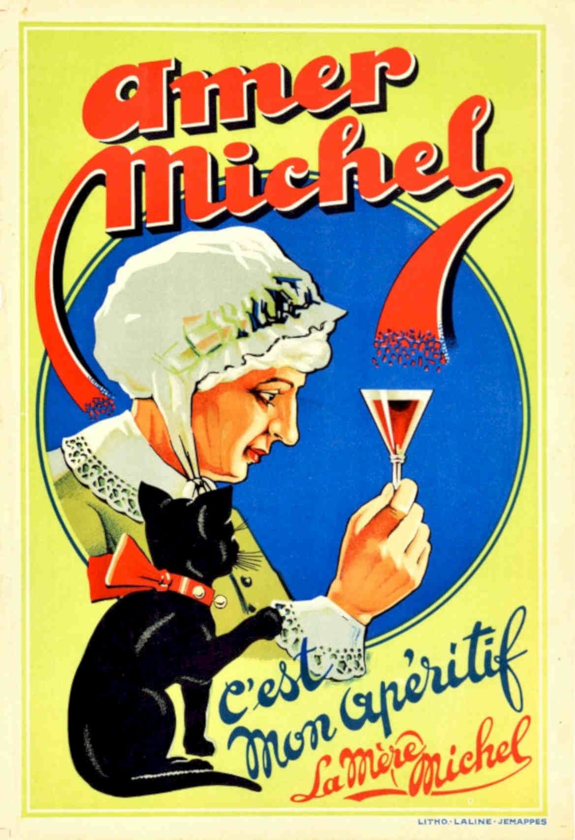 Amer Michel Liqueur Vintage Retro Advert Poster A4 Photo Print