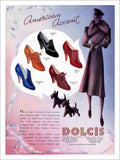 American Accent Dolcis Shoes Advert 1930s Vintage Retro Advert Poster A4 Photo 
