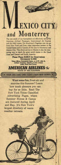 American Airlines Biplane Vintage Retro Advert Ads A4 Photo Print