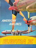 American Airlines Electra Vintage Retro Advert Poster A4 Photo Print