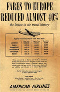 American Airlines Europe 2 Vintage Retro Advert Ads A4 Photo Print