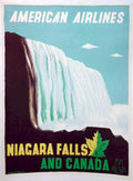 American Airlines Niagara 2 Vintage Retro Advert Poster A4 Photo Print