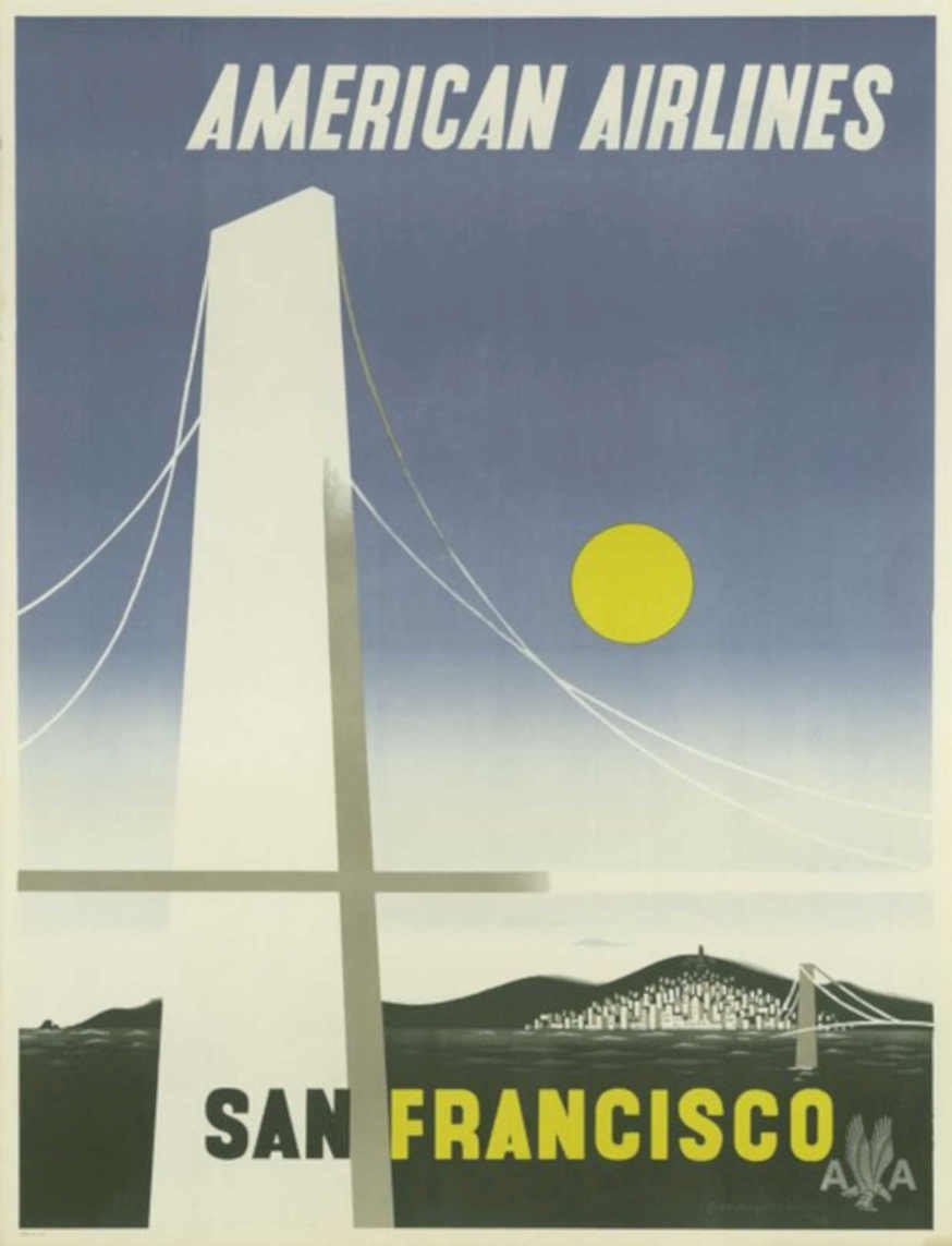 American Airlines San Vintage Retro Advert Poster A4 Photo Print