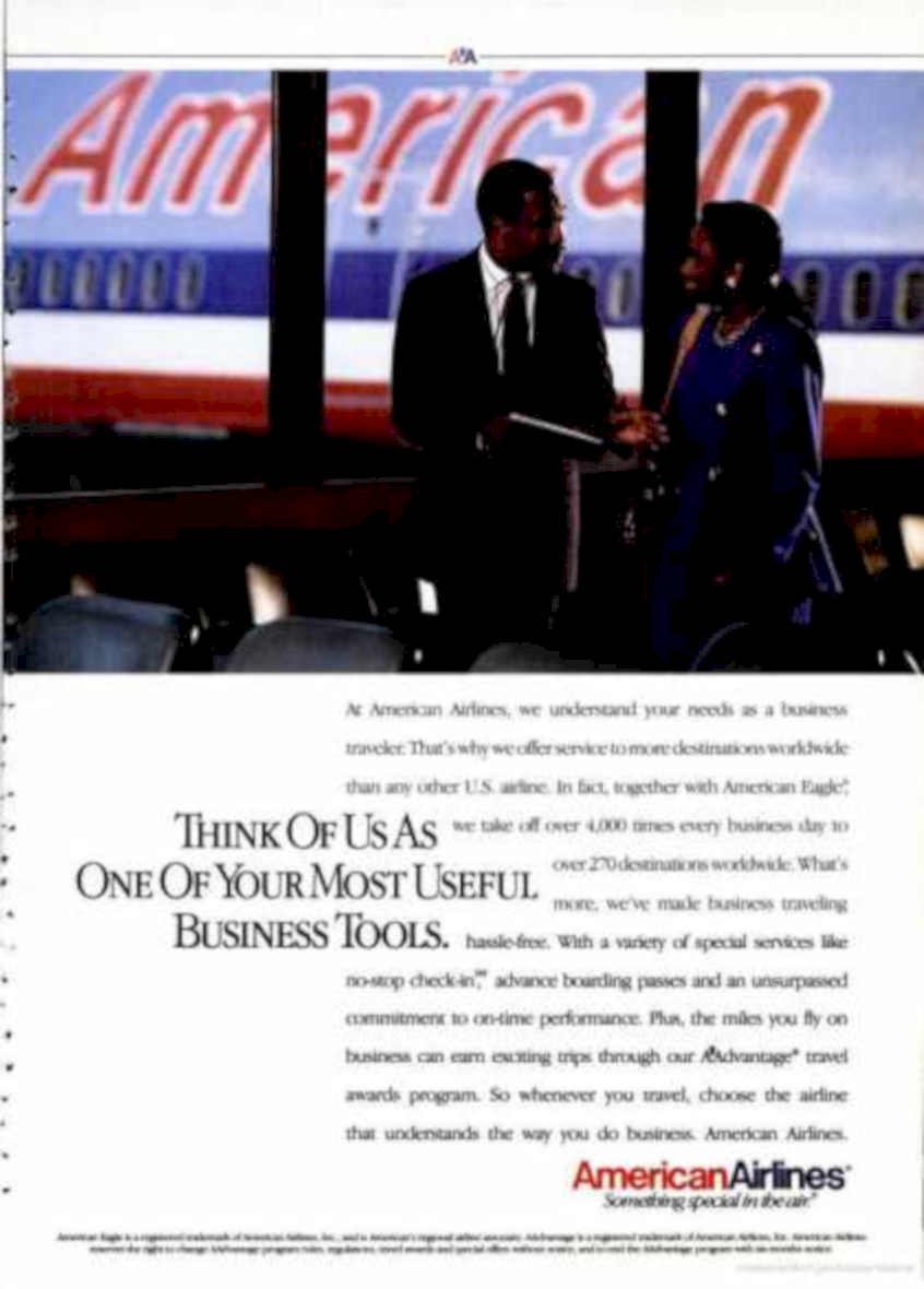 American Airlines Travel 2 Vintage Retro Advert Ads A4 Photo Print