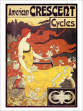 American Crescent Cycles Fredrick Ramsdell 1899 Vintage Retro Advert Poster A4 