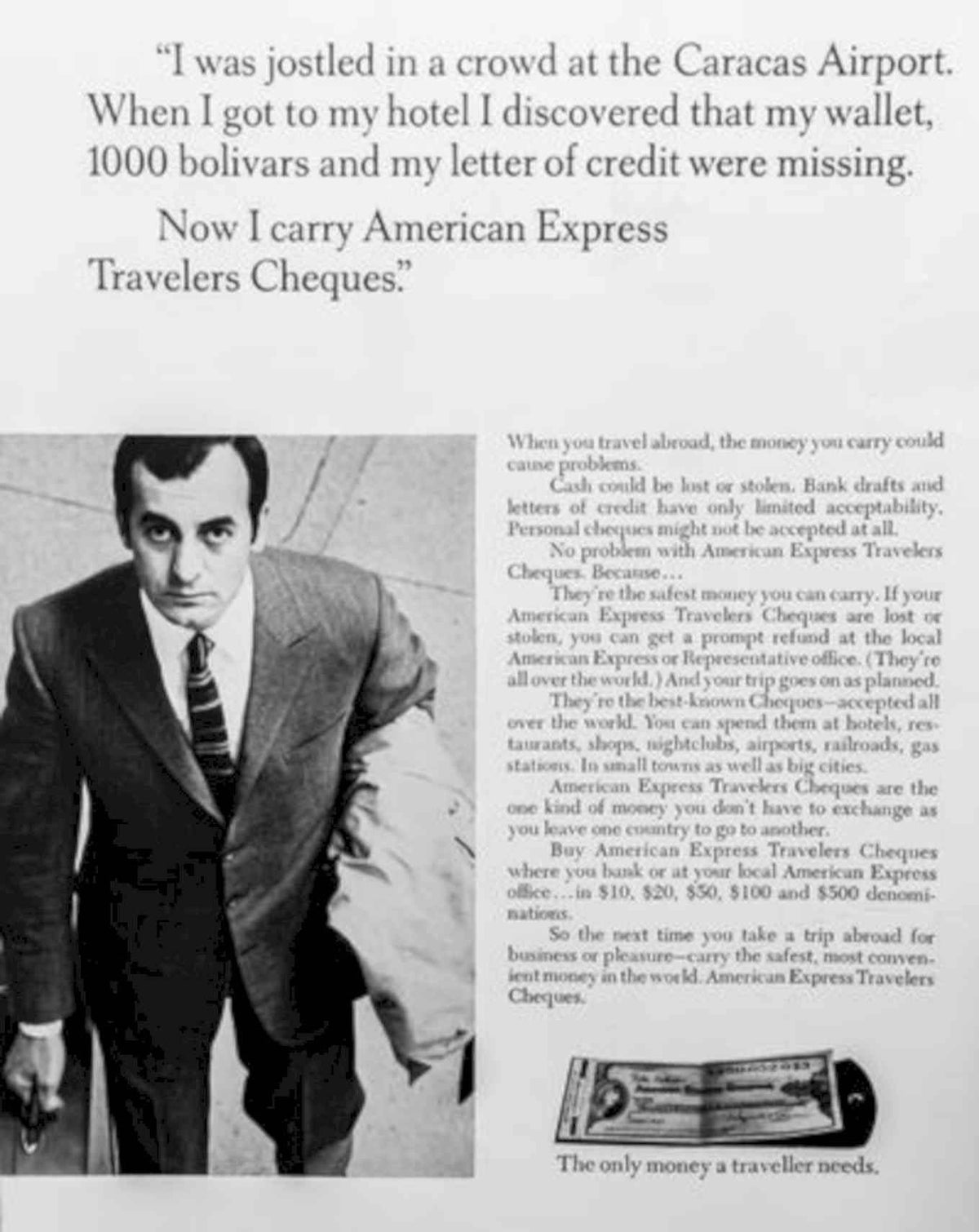 American Express Traveler Vintage Retro Advert Poster A4 Photo Print