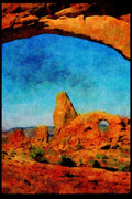 American Landscapes 038003 Turret Arch Arches National Park A4 Limited Edition Watercolour Print