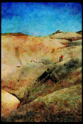 American Landscapes 038023 Desert Hills Capitol Reef National Park A4 Limited Edition Watercolour Print