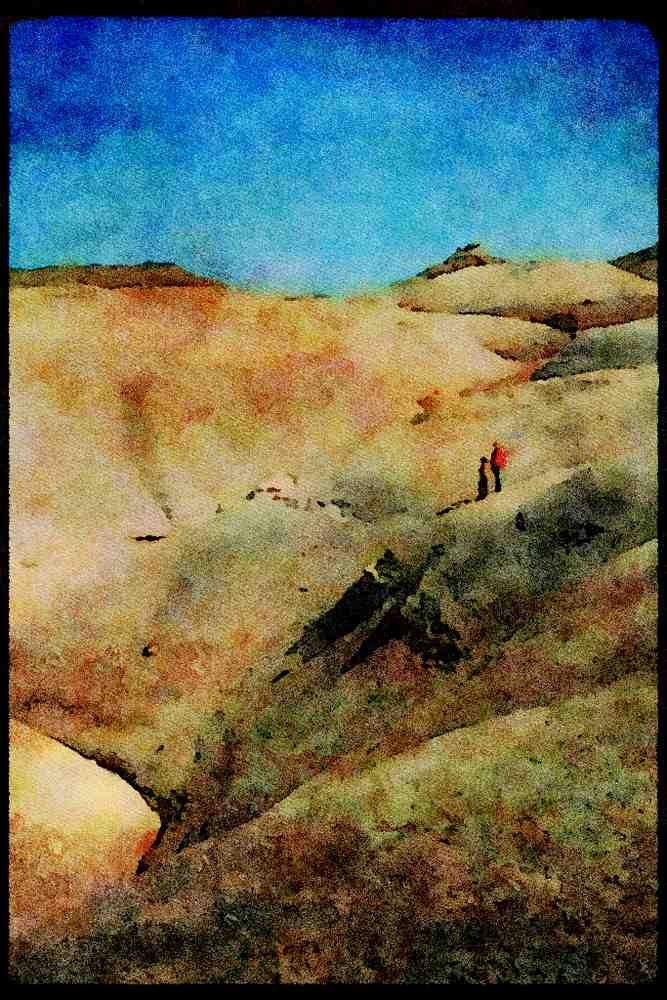 American Landscapes 038023 Desert Hills Capitol Reef National Park A4 Limited Edition Watercolour Print